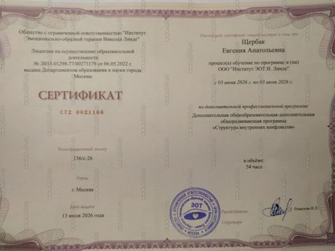 Структура внутренних конфликтов